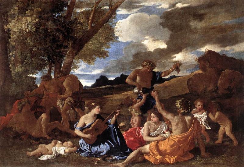 POUSSIN, Nicolas Bacchanal: the Andrians af Norge oil painting art